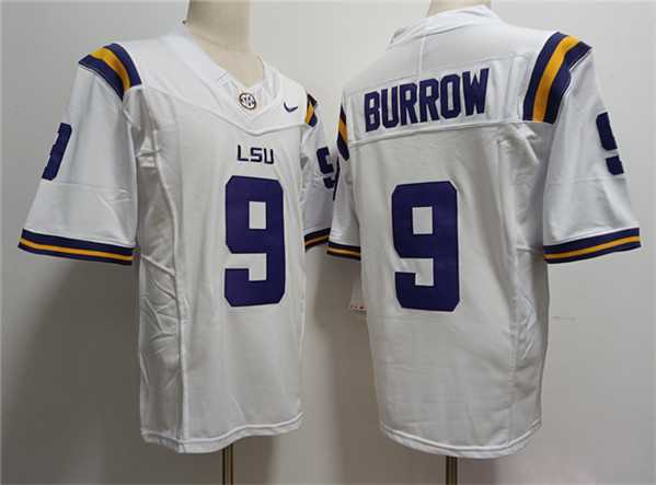 Mens LSU Tigers #9 Joe Burreaux White 2023 Stitched Baseball Jersey Dzhi->->NCAA Jersey